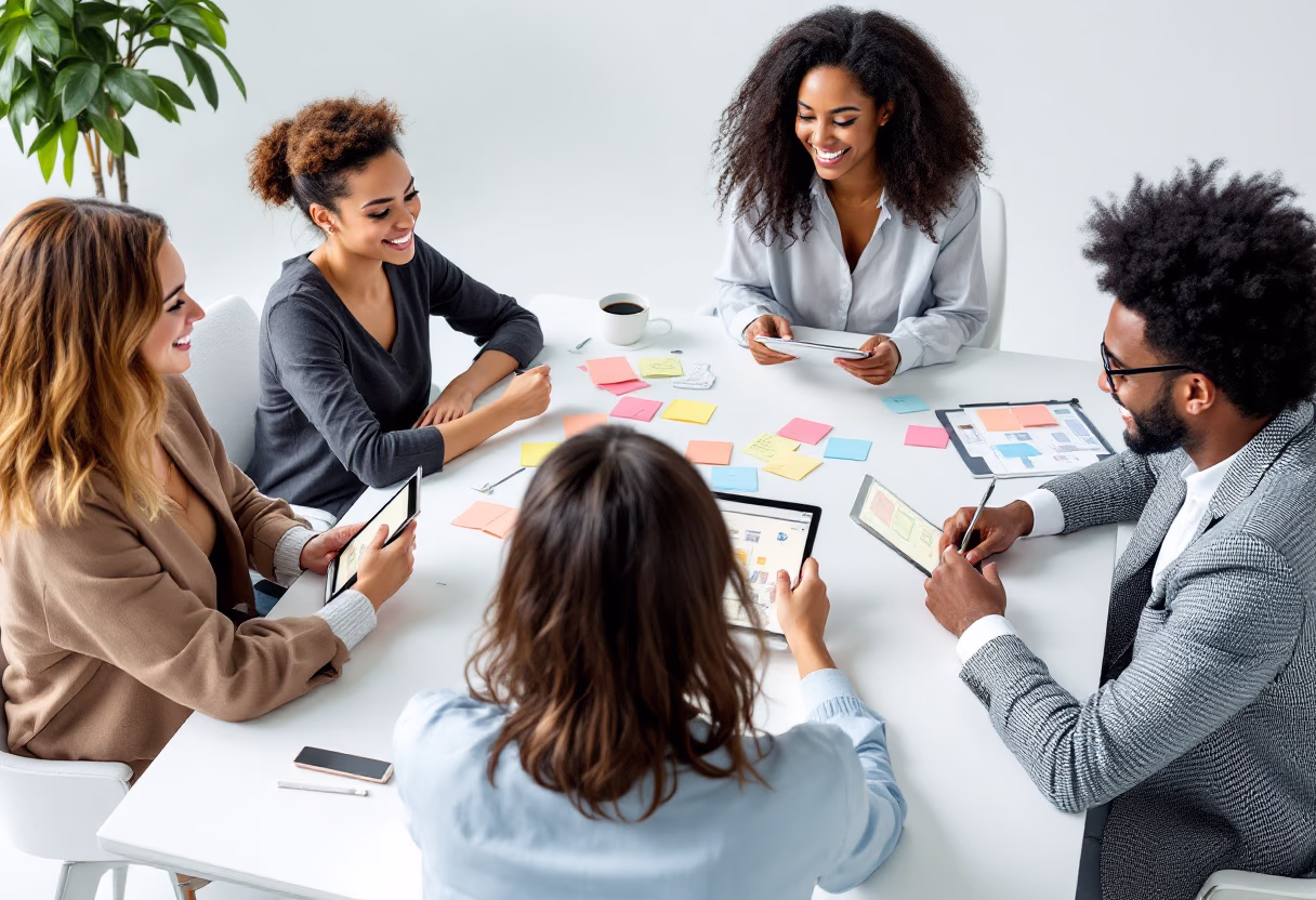 image of brainstorming session for a productivity tools business